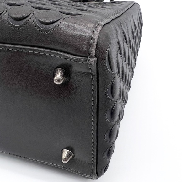 RARE Christian Dior Lambskin Fish Scale Detail Medium Lady Dior Top Handle Bag - Picture 7 of 16